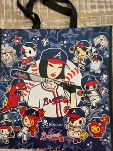 Bolso de Mano Tokidoki "MLB ATLANTA BRAVES" Vinilo Reutilizable con Bolsillo Interior - Imagen 1 de 5
