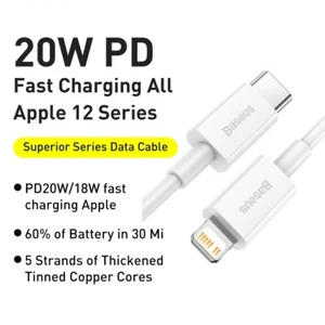 Baseus Superior Series Fast Charging Data Cable USB-C to Lightning PD 20W 1.5M - Picture 1 of 7