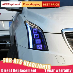 2PCS For Cadillac ATS Headlights assembly Projector ALL LED DRL 2013-2019 - Picture 1 of 12