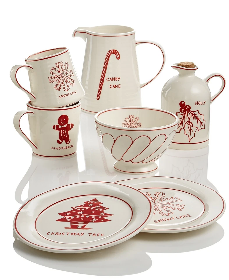 Plato de postre de Navidad Home Essentials Molly Hatch 8,5′′, símbolo diferente Foto 1 de 1