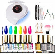 RSTYLE Kit Semipermanente Unghie Completo Professionale in 6 coloris Gel Blu
