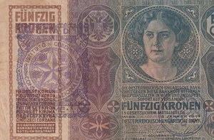 AUSTRIA FIUME BANKNOTE - 50 KRONEN 1914 CITTA DI FIUME Consiglio Nazionale- RARE - Picture 1 of 3