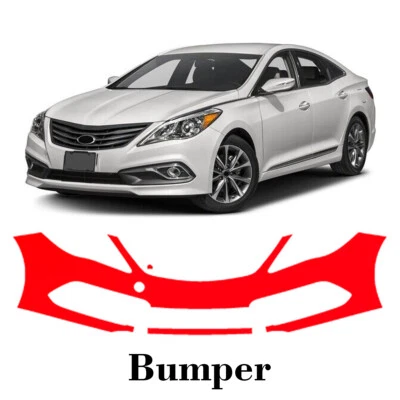 Película de protección de pintura PPF precortada para parachoques delantero para Hyundai Azera 2015-2017 Foto 1 de 4