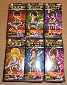 ATTACK ON TITAN WCF WORLD COLLECTABLE FIGURE VOL.1 SET COMPLETO 1/6 BANPRESTO - Picture 1 of 6