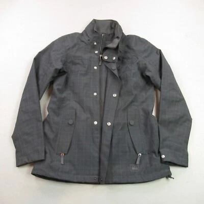 Chaqueta REI Mujer Mediana Cremallera Completa Manga Larga Exterior Gris Bolsillos con Cremallera Foto 1 de 4