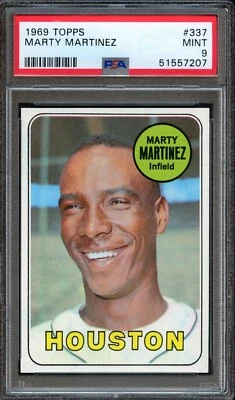 BB - 1969 Topps - #337 - Marty Martinez - PSA 9 - MINT - Image 1 of 2