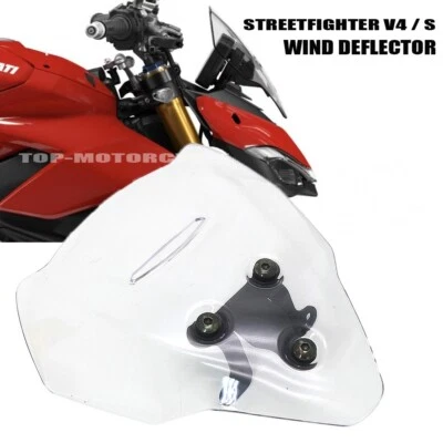 Parabrisas transparente para motocicleta DUCATI Streetfighter V4 V4S 2020-2024 Foto 1 de 4