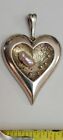 925 Sterling Silver Heart Shaped Charm Pendant with Pink Pearl