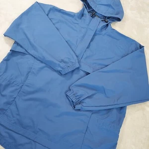 LL Bean Womens Windbreaker XLarge Regular Pullover Hooded Poncho Quarter Zip - Picture 1 of 14