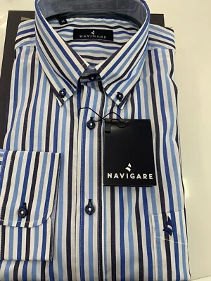 Camicia Uomo Navigare Botton-Down Rigata In Cotone  - Immagine 1 di 4