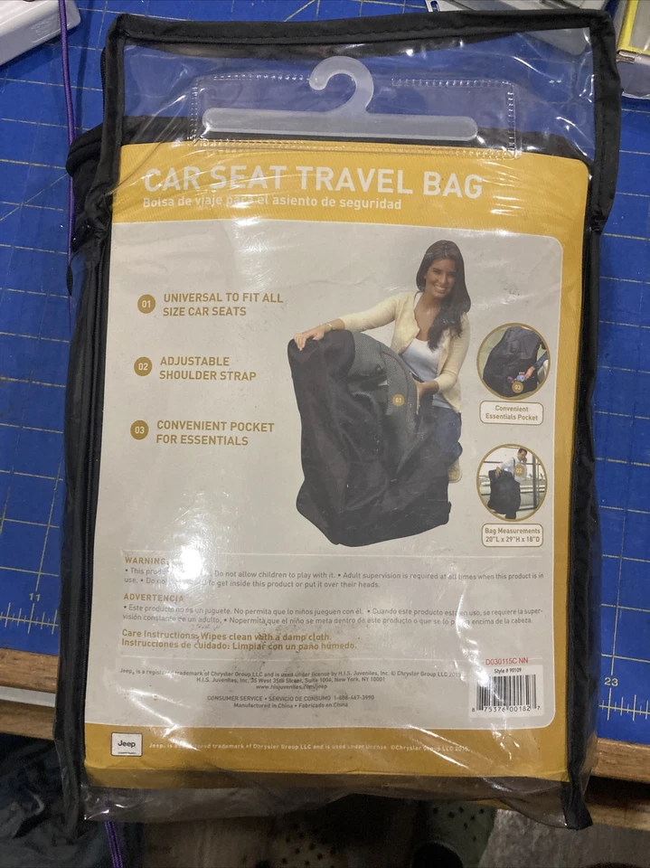 全新 吉普 黑色 汽车座椅 旅行包 尼龙 通用 尺寸 适合所有汽车座椅 带 — 第 1/3 张图片