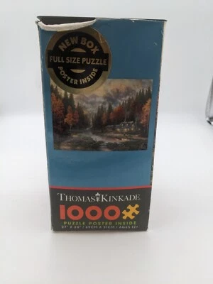 Póster extra rompecabezas Thomas Kinkade noche en otoño lago Ceaco 1000 piezas Foto 1 de 4