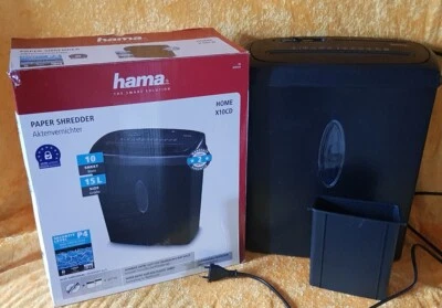 Hama Home X10CD Papier Schredder Aktenvernichter CDs DVDs CD DVD Plastikkarten - Bild 1 von 4