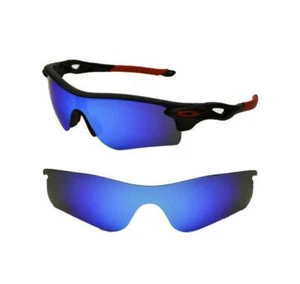 NEW 100%UVA&UVB POLARIZED BLUE CUSTOM LENS FOR OAKLEY RADARLOCK SUNGLASSES - Picture 1 of 5