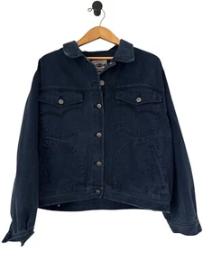 County Seat Jeanswear Vintage Navy Denim Jacket Mens Size L - Picture 1 of 8