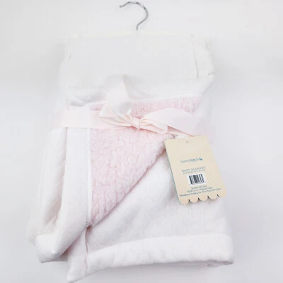 Mon Lapin Baby Blanket 30×40 Pink Sherpa Lovey Security Blanket with Tag - Image 1 of 4