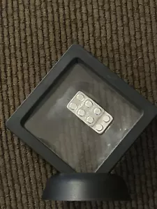 (3) 1/8 oz (2x2) .999 Silver Building Blocks , Monarch , In Frame W/stand.  LEGO - Picture 1 of 6