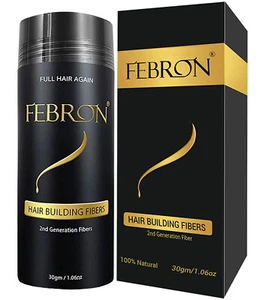 FEBRON Hair Building Fibers 30gm - For Thinning Hair Cover Bald spots Concealer - Picture 1 of 30