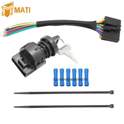 Interruptor de llave de encendido y arnés para Polaris 4010390 4011002 4012165 4011142 2878509 Foto 1 de 4