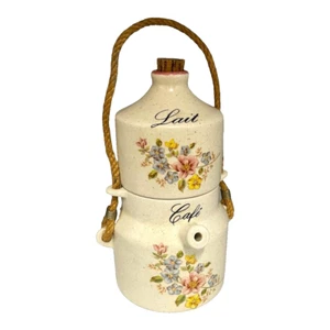 Cafetera y olla de leche francesa vintage de cerámica, juego de 2 piezas para café y leche (B4) - Imagen 1 de 16