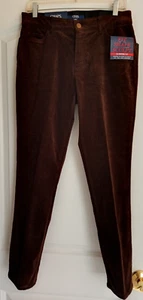 NWT Ralph Lauren Chaps Womens 8s Corduroy Pants Fit Shape Sculpt Slimming Brown - Picture 1 of 6