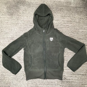 American Eagle Size S Girls Youth Full Zip Hoodie Sherpa Long Sleeve Green - Picture 1 of 10