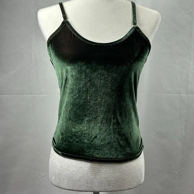 Camisola de terciopelo vintage Y2K para mujer mediana iridiscente verde/marrón rara indie vanguardista Foto 1 de 4