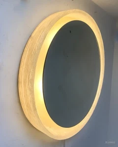 Egon Hillebrand Illuminated Lucite Wall Mirror German 70s Mid Century 57cm - Picture 1 of 12