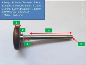 1 Stück 89,0 mm Länge Spannzangenhalter Deichsel passend für WW 8,0 mm Uhrmacher Drehbank - Bild 1 von 3