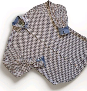 Camisa Thomas Dean Para Hombres 44 Estampado XL Manga Larga Abotonada Puño Abatible - Imagen 1 de 10