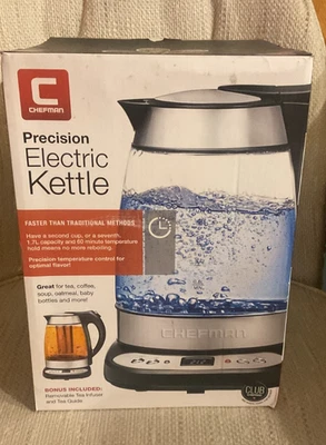 Hervidor eléctrico Chefman Precision con empinador de té modelo RJ11-17-SPG 1,7 L 1500 W  Foto 1 de 4