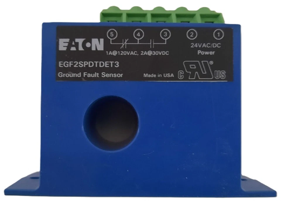 Eaton EGF2SPDTDET3 GFI Current Sensor, 5-10-30mA, SPDT, Auto Reset, 24VAC/DC - Image 1 of 1