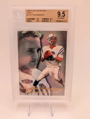 1998 Flair Showcase Row 3 Peyton Manning RC RARE💎🔥BGS 9.5 - Image 1 of 4