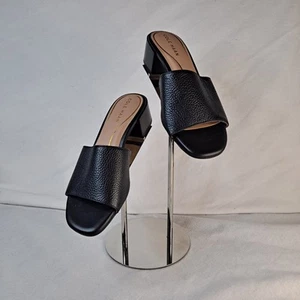 Cole Haan Calli Damen-Sandalen Einzelband Blockabsatz Größe 7B schwarzes Leder - Bild 1 von 13
