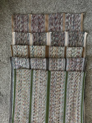 Lote de 5 tapetes de tecido vintage retangulares feitos à mão - Atacado a granel - Imagem 1 de 4