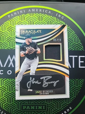2022 Immaculate #IBP-JB Jake Burger Patch Auto /10 - Image 1 of 2