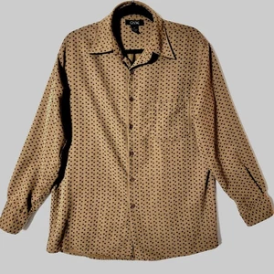 GNW Mens Long Sleeve Shirt Sz M Button Up Soft Brushed Suede Two Tone Brown - Picture 1 of 12