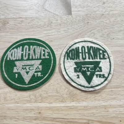 Parche de fieltro raro York Pa YMCA Kon-I-Kwee parches de fieltro de 1 año y 2 años Foto 1 de 4
