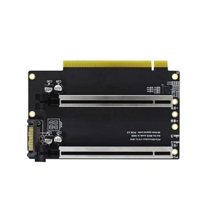 PCIE 3.0 X16 1 to 2 Expansion Card Gen3 Split Card PCIe X16 to X8X8 40.4mm8450 - Photo 1/6
