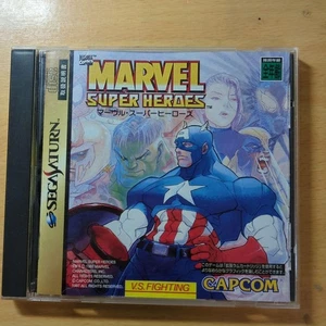 Marvel Super Heroes Sega Saturn Japan Capcom 1997 Fighting Game Tested Complete - Picture 1 of 7