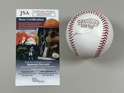 David Ortiz Signed 2004 World Series Baseball JSA COA Boston Red Sox IMPERFECT - Image 1 of 4
