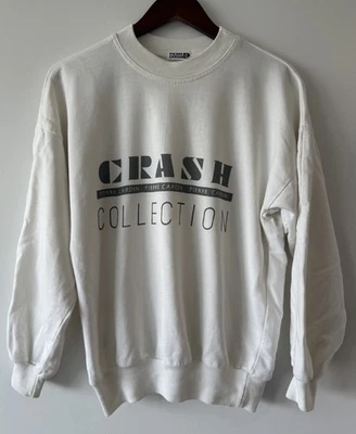 Moletom retrô vintage anos 80 Pierre Cardin Crash Collection gola redonda boxy - P - Imagem 1 de 4