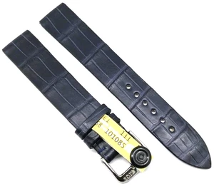 Bracelet Montre,de Montre Alligator Croco Convenable pour Jaeger Lec. 17mm Bleu - Picture 1 of 4