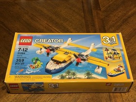 New LEGO 31064 Creator Island Adventures 3-in-1 Sea Plane Boat Hut Retired 2017