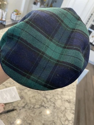 Gorra Newsboy Janie and Jack 12 a 24 meses azul y verde a cuadros nueva con etiquetas precio de venta sugerido por el fabricante 32,50 USD Foto 1 de 4