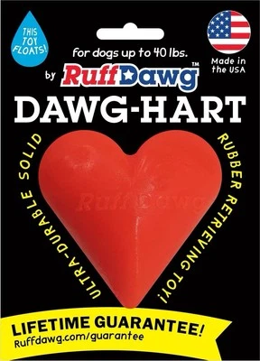 RuffDawg Dawg-Hart RED Indestructible Rubber Toy for Dogs Up To 40lbs - Image 1 of 4