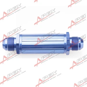 AN-6 AN6 6AN Blue Anodised Billet Magnetic Fuel Filter 30 Micron - Picture 1 of 3