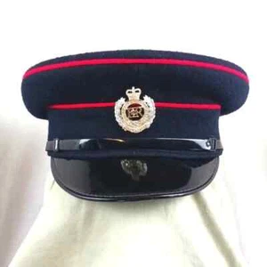Vintage Royal Engineers dress uniform Peaked Cap w/ Badge, British Army Military - Picture 1 of 10