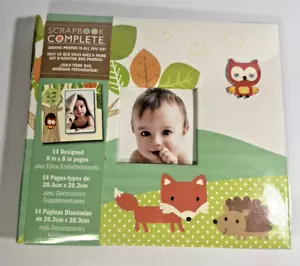 Arazzo Gibson Scrapbook completo pre-progettato 8x8 simpatici animali del bosco nuovo! - Foto 1 di 6