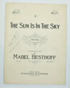 The Sun Is In The Sky-1920 spartiti-Mabel Besthoff-Schroeder & Gunther - Foto 1 di 4